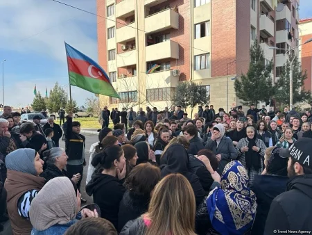 Xocalıda qalıqları aşkarlanan 7 nəfərlə vida mərasimi keçirildi - FOTOLAR