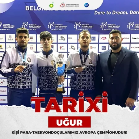 Kişi para-taekvondoçularımızdan tarixi uğur!