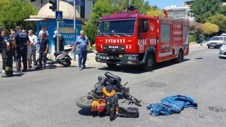 Motosiklet və yanğınsöndürən maşın toqquşdu:2 yaralı