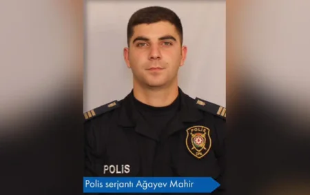 Qətlə yetirilən polis serjantı Mahirin nişanından GÖRÜNTÜLƏR - FOTOLAR