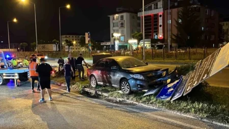 Halı pisləşən sürücü qəza törətdi