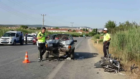 Avtomobil və motosiklet toqquşdu: 2 yaralı