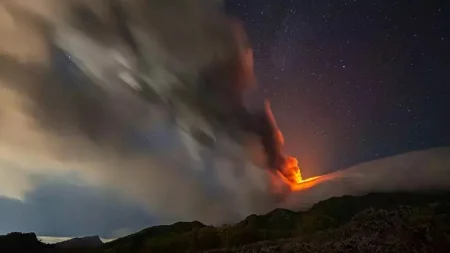 Etna vulkanı yenidən püskürdü