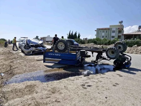 4 təkərli motosiklet və minik avtomobil toqquşub: 2 yaralı