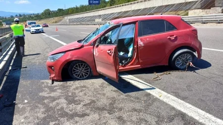 Prokurorun sürdüyü avtomobil aşdı