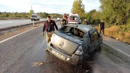 Avtomobil aşdı: Sürücü yaralandı